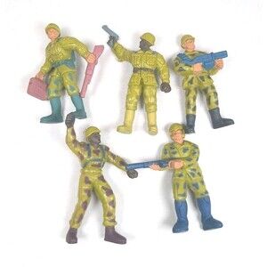 Vintage Mattel GUTS Soldiers M I 1986 Lot of 5 Army 2.5" Figures